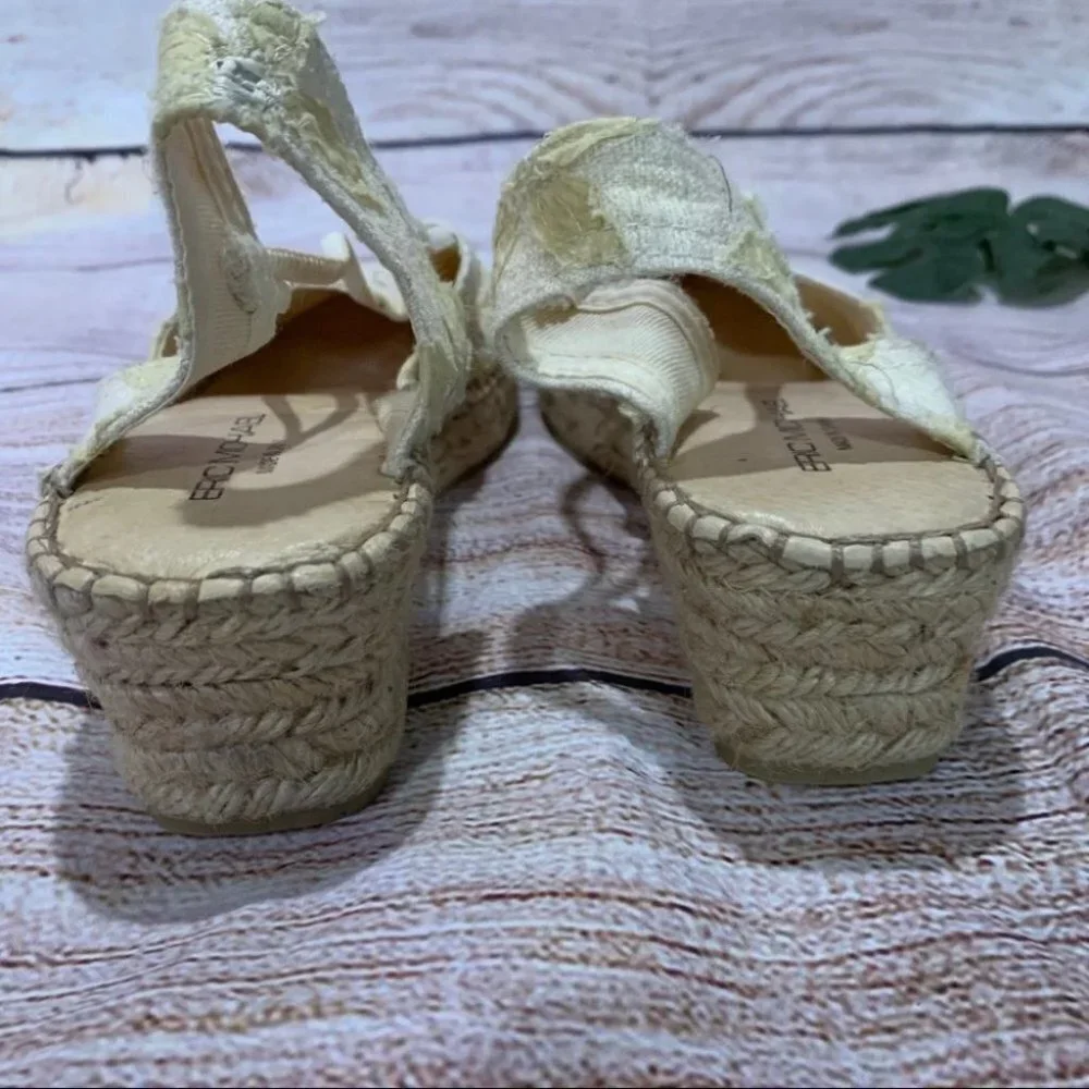Eric Michael Floral Espadrilles Sandals size 40